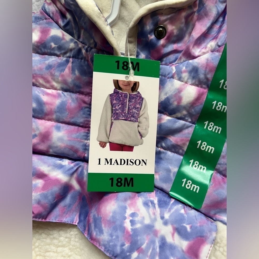 1 Madison Pull over with hood. Size 18 months NWT - Picture 4 of 6
